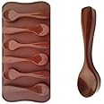 SR Spoon Shape Chocolate Mould | Silicone Candy Mold | Baking Tools for Cake Chocolate Candy Ice Jelly | Cake Baking Moulds | Bakeware Molds | Brown – 6 Cavity