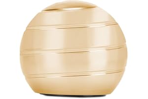 CALEQI Kinetic Spinning Desk Toy Optical Illusion Rotating Ball Office Stress Metal Ball Toys for Stress Relief,Anti-anxiety,Focus-concentration Stress Relief Gift for Kids Adults (Gold 45mm)