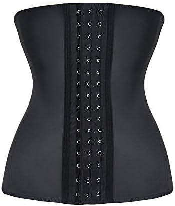 Women's Bustier Boned Corset Waist Trainer Cincher with 9 Steel Bones Lingerie Lingerie Bodice Corset Underbust Corset Shapewear, black