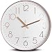 Produktbild Tebery 12 Zoll Modern Quartz Lautlos Wanduhr Schleichende Sekunde ohne Ticken ( Rosegold )