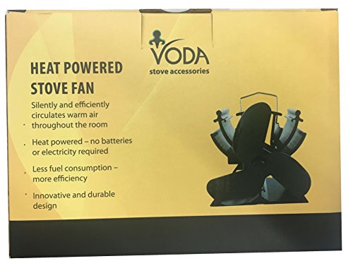 13 cm Höhe, Mini Hitze Powered Ofen FAN für kleine Platz von Holz/LOG Brenner – Umweltfreundlich gold - 8