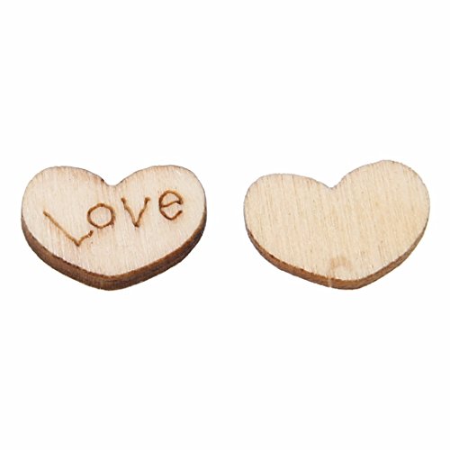 150 Stk Hölzern Liebe Herz Knopf fur Hochzeit Tisch Decor Kunsthandwerk - 7