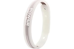 Power Ionics Pulseras de Equilibrio para Hombres/Mujeres, Pulseras de Silicona Negro/Azul, 24 cm, 5 Agujeros Ajustables, Adecuado para Muñecas de 15-23 cm, Caja de Regalo Incluida