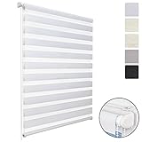 rollo vorhang FÜR FENSTER ODER BODENTIEFE TÜR GEEIGNET: Wir bieten Ihnen das Doppelrollo Klemmfix in der Länge 150 cm und 220 cm an. Das Duo Rollo besteht aus zwei parallel laufenden Rollobahnen, so dass Sie zwischen transparent und blickdicht wechseln können.