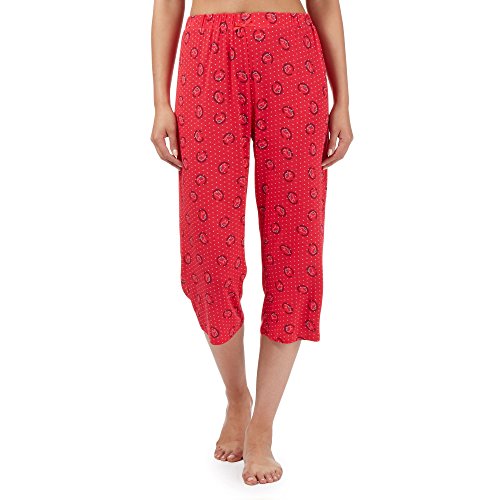 Lounge & Sleep Womens Red Robin Print Cropped Pyjama Bottoms 14