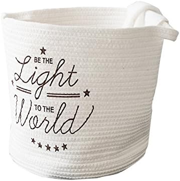 XWG Folding laundry basket Cotton woven storage basket   Laundry bucket Miscellaneous storage Desktop consolidation bucket