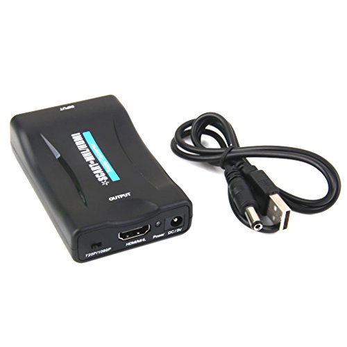 Generic HDMI Konverter (SCART zu HDMI),HKMI 1080p or 720p,USB-Stromversorgung,PAL/NTSC3,für HDTV DVD STB,mit USB Kabel