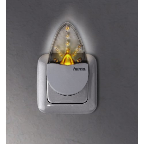 Hama „Bernstein“ LED Nachtlicht für Kinderzimmer und Schlafzimmer (stromsparend, nur 0,2 W, Orientierungslicht für Gang und Keller, Stimmungslicht, Nachtlampe, Eurostecker) - 6