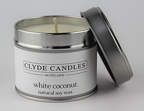 White Coconut Natural Soy Scented Candle Tin - Clyde Candles