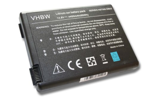 vhbw Li-Ion Akku 4400mAh (14.8V) schwarz für Notebook, Laptop HP Compaq, Presario, Pavilion, Business Notebook wie HSTNN-DB02, HSTNN-DB03, 346970-001.