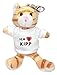 Produktbild Plüsch Braun Katze Schlüsselhalter mit T-shirt mit Aufschrift Ich liebe Kipp (Vorname/Zuname/Spitzname)