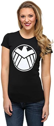Her Universe Womens Marvel Hydra Glow Shield Logo Juniors T-Shirt X-Large