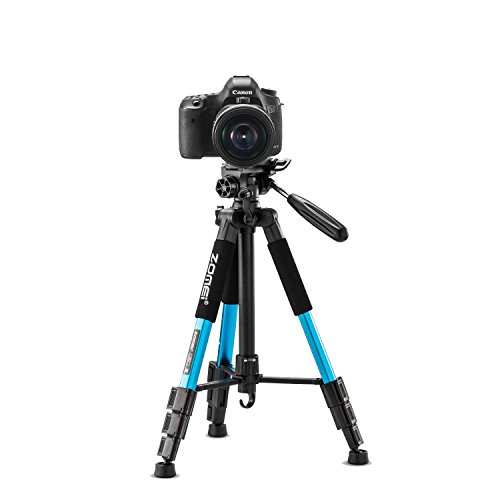 ZOMEi Q666 Treppiede In Alluminio Con Testa A Sfera - Leggero, Convertibile In Monopiede, Carico 10kg, Per Reflex E Mirrorless