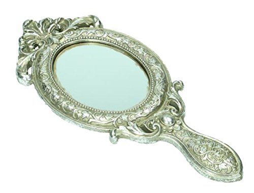 26 x 10 cm mano espejo plata Colores maquillarse Espejo Cosmético P