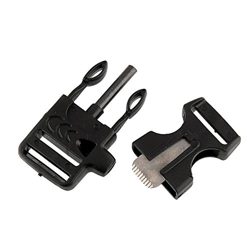 ZJchao 1/5/10/20 Stück Paracord Feuer-Starter-Feuerstein-Buckle Buckle Pfeife-Wölbungs-Combo Passend für alle Paracord - 6