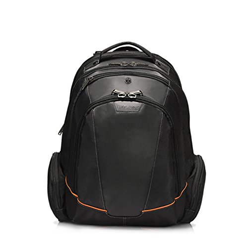 Everki Flight – Laptop Rucksack für Notebooks bis 16 Zoll (40,6 cm) mit durchdachtem Fächer-Konzept, weich gefüttertem iPad / Tablet-Fach und weiteren hochwertigen Funktionen, Schwarz - 3
