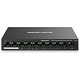 Mercusys MS110P, 10-Port 10/100Mbps Desktop Switch with 8-Port PoE+