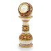 Gold Painted Meenakari Work Marble Pillar Watch (373, White) RS.315.00