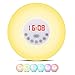 Produktbild QQA Bedside Wecker, Nachtlicht Nachttischlampe mit Natur klingt FM Radio, Touch Control