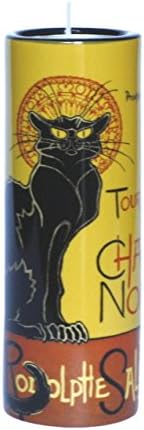 Ceramic Steinlen LE CHAT NOIR Light Holder Candlestick by Parastone - with tealight