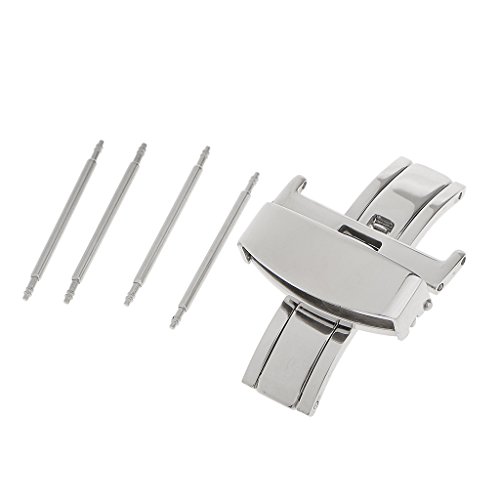 Edelstahl Faltschließe Schnellspanner Schnalle Ersatzschließe Armbanduhr – 22mm - 7