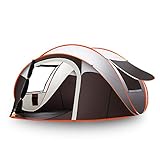 aldi zelt 6 personen online  WZFC Camping Zelt, 5-8 Personen Outdoor Pop Up Wasserdicht High Peak Zelt,für Trekking,Festival mit kleinem Packmaß, einfacher Aufbau