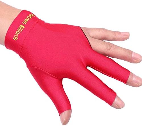Hestiouk Spandex Snooker Billiard Cue Glove Pool Left Hand Three Finger Accessory