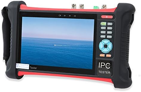 OnvianTech 7 Inch Retina Display IP Camera Tester CCTV Tester CVBS Analog Tester with HD TVI CVI AHD SDI Poe WIFI 8GB TF Card 4K H.265 HDMI In Out RJ45 TDR Dual Window Test Firmware Update X7 ADHS