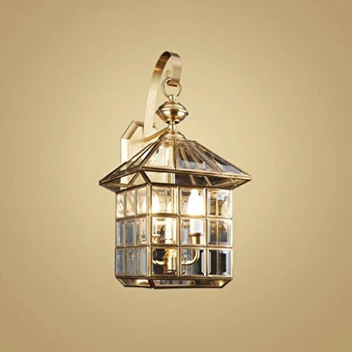 ZHAOJING Outdoor Wall Lamp Outdoor Waterproof Wall Lamp Balcony Lamp Villa Garden Wall Lamp Courtyard Works Copper Lamp Full Copper Body Waterproof Outdoor Rust E27