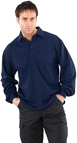 flame retardant l / sleeve polo shirt medium - workwear ppe - polo shirt