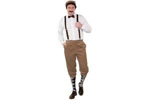 shoperama Hochwertige Knickerbocker Cord Hose 20er Jahre Herren Paper Boy Oktoberfest Tracht Kostüm-Zubehör