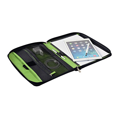 Leitz  Organisationsmappe f  r 10 Zoll Tablet  A4 Notizblock oder Notizbuch  Smart Traveller  Polyester Metall  Complete  Schwarz  62250095