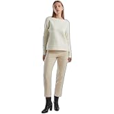 United Colors of Benetton Pamuk Karışımlı Omzu D&uuml;ğme Detaylı Kayık Yaka Kısa Sweatshirt Sweatshirt Kadın