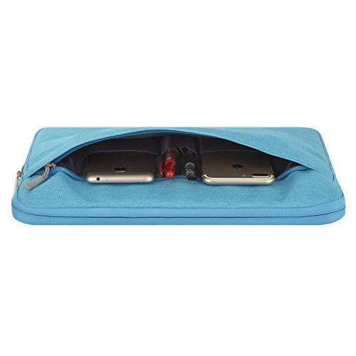 MOSISO Laptop Hülse, Multifunktionssegeltuch Gewebe Kasten Beutel Abdeckung für 12.9 iPad Pro / 13-13.3 Zoll MacBook Air / MacBook Pro / Laptop, Himmel Blau - 5