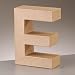 3D Letter "E" Paper Mache Signs Buff Papp Art Freestanding 17.5cm x 5.5cm (Letter E)