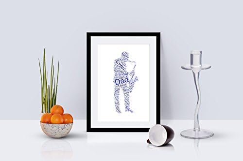 Saxophone presents - saxophone word art print (A4 framed)