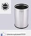King International Stainless Steel Plain Open Dustbin, Plain Open Garbage Bin with Plastic Bucket 7
