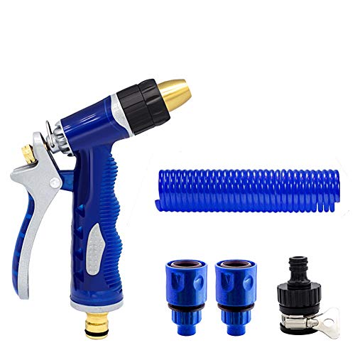 Preisvergleich Produktbild CHQYY CHQYYGartenschlauch- Autowäsche Wasserpistole Hochdruckhaushaltsanschluss Leitungswasser Bürste Auto Wasserpistole Autowäsche Wasserfänger Blume Teleskopschlauch (Farbe : Blau, größe : 30m)