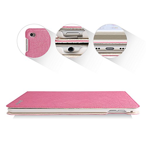 BORIYUAN Apple Ipad Mini 4 Ultra dünn Smart Case Cover Leder Schutzhülle Etui Tasche für das neue iPad mini4, Unterstützt Auto Sleep Wake up, Ipad Mini 4 Displayschutzfolie Reinigungstuch Stift inklusive (Rosa) - 6