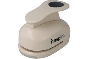 INNSPIRO Troqueladora de figuras Eva Foam Punch círculo festoneado 50mm., perforadoras para Scrapbooking, DIY Manualidades, Creación de Tarjetas