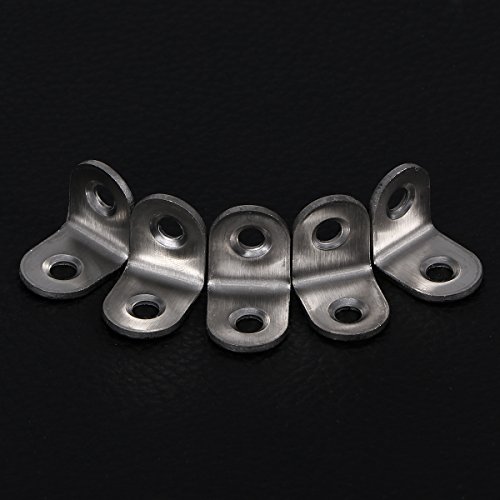 BESTOMZ 20 Stück 90 Grad Winkel Edelstahl Winkelverbinder,20 x 20 x 1,6 mm - 3