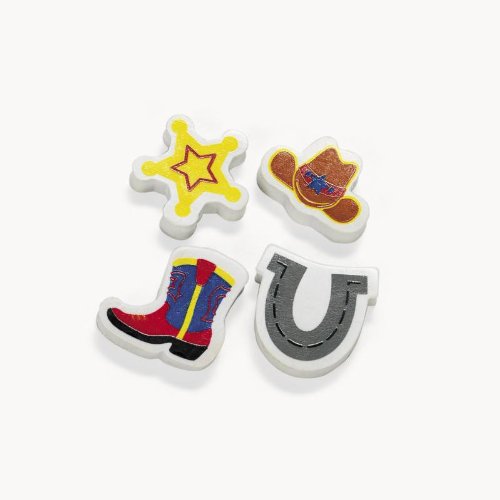 Western Party Radiergummi Cowboymotive 12 Stück Party Mitgebsel Palandi®