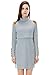 Bearsland Women's Turtleneck Long Breastfeeding Nursing Top Gray UK Size 12-14