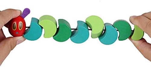 Pinkcream Colorful Wooden Hungry Twist Caterpillar Baby Children Gift