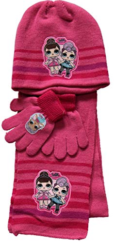 Vari Set Invernale LOL Surprise Cappello, Sciarpa e Guanti. PS 11218
