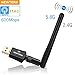 Produktbild NEWTERK Wlan Stick 600Mbit/s Dualband(5G/433Mbps + 2.4G/150Mbps) Wireless USB Wifi Adapter, 802.11ac/n/g/b/a Antenna Network Lan Card für Windows 10/8.1/8/7/XP/Vista (32/64bits) MAC OS