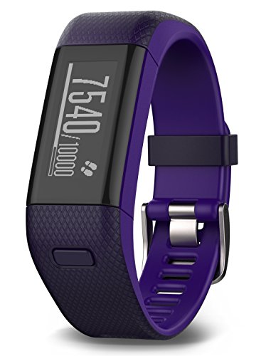 Garmin vÃ­vosmart HR+ Fitness-Tracker - GPS-fÃ¤hig, Herzfrequenzmessung am Handgelenk, Smart Notifications Purple, M - L, 010-01955-31