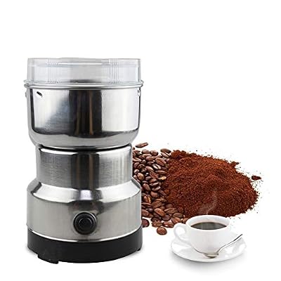 WOOPOWER Coffee Grinder Stainless Steel Grinding Bowl 5 Cups 200 W High Power Motor Fast Grinding Facile à Nettoyer Free Size EU