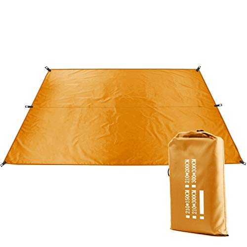 Diswoe Manta de Picnic, Manta de Playa Impermeable Portátil Impermeable Ultraligero Alfombra Colchón para ara Acampar Senderismo Picnic Beach (300 * 300cm, Naranja)