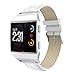 Produktbild Hunpta@ Mode Sport Leder Armband mit Metallverbindern Compatible für Fitbit Ionic (230mm) (Weiß)